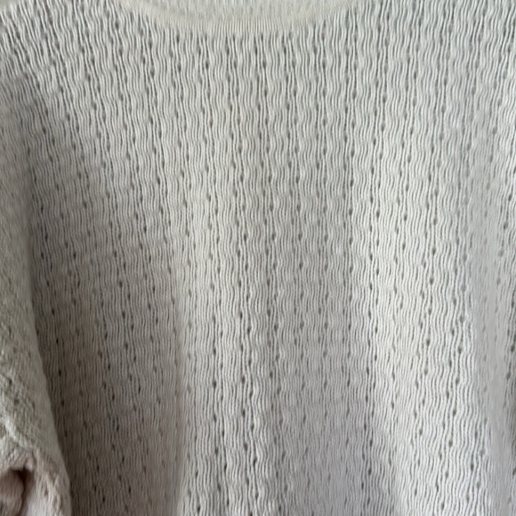 Studio Cozy White Knit Fisherman style Sweater XL - Picture 2 of 6
